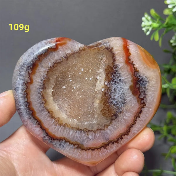 Red Agate Geode Heart-ToShay.org