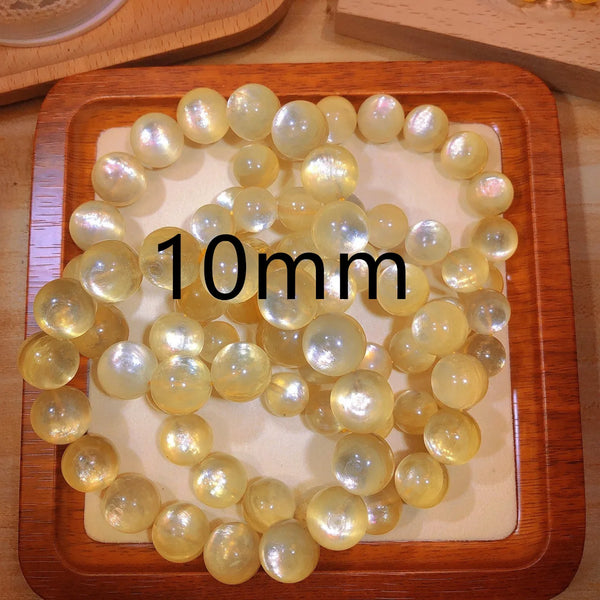 Gold Lepidolite Kunzite Bracelet-ToShay.org