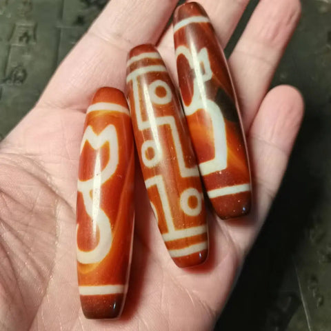 Tibetan Agate Eyes Dzi Bead-ToShay.org