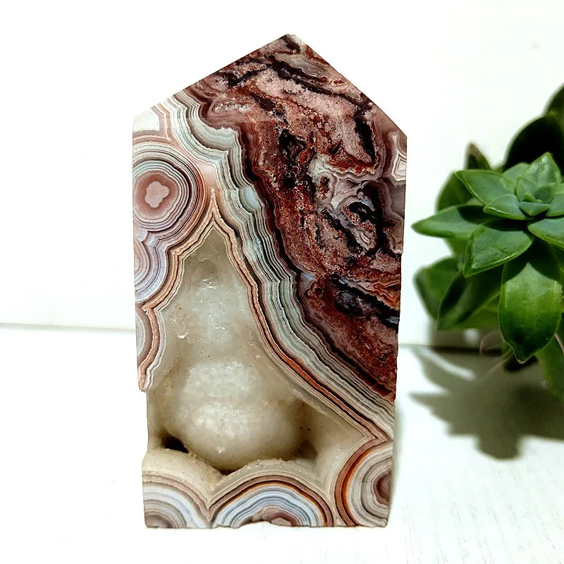 Red Lace Agate Wand Point-ToShay.org