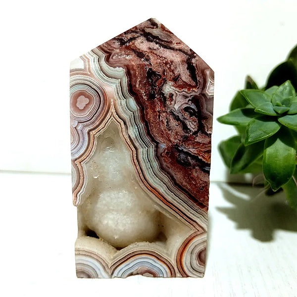 Red Lace Agate Wand Point-ToShay.org