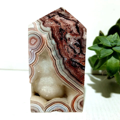 Red Lace Agate Wand Point-ToShay.org