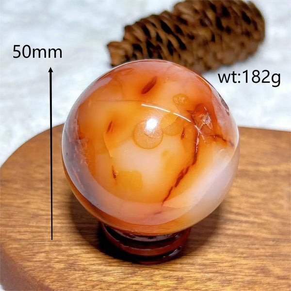 Red Carnelian Quartz Ball-ToShay.org
