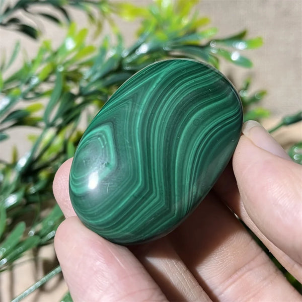 Green Malachite Palm Stone-ToShay.org