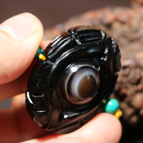Black Onyx Eye Pendant-ToShay.org