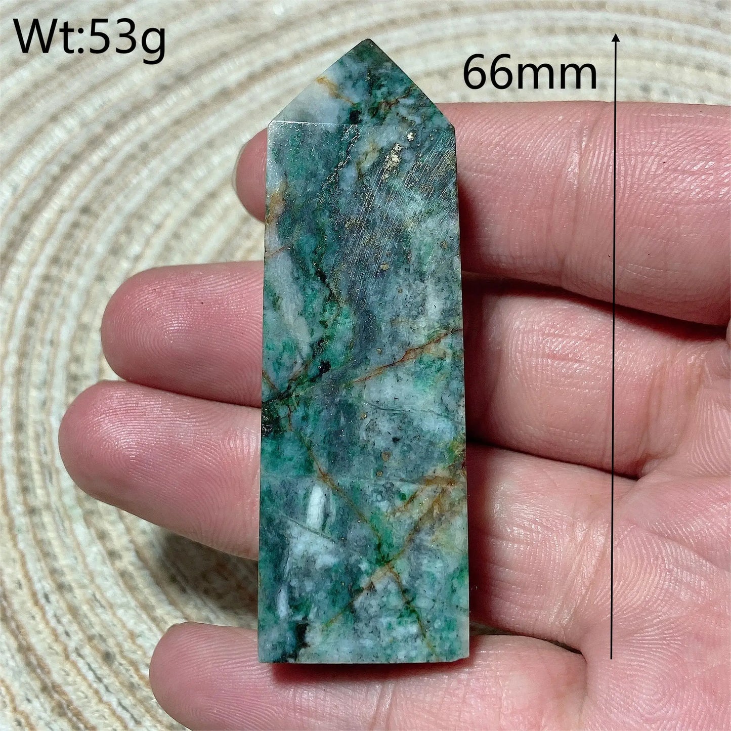 Blue Dioptase Pyrite Tower-ToShay.org