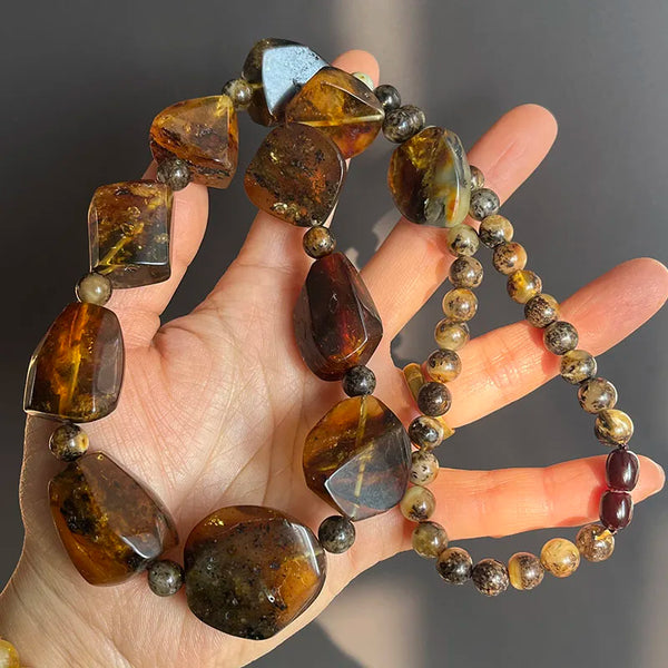 Yellow Amber Necklace-ToShay.org