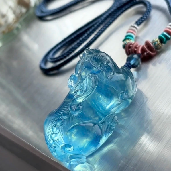 Blue Aquamarine Quartz Pi Xiu-ToShay.org