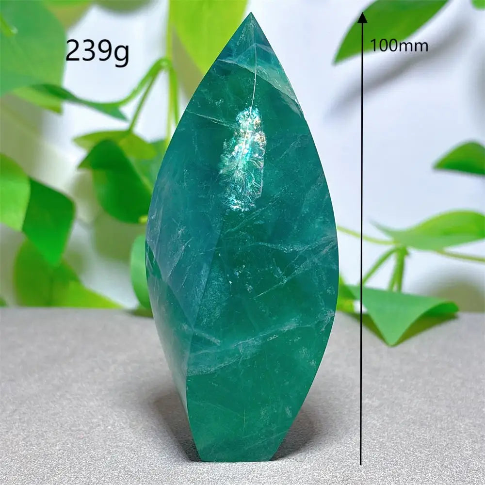 Green Fluorite Flame Stone-ToShay.org