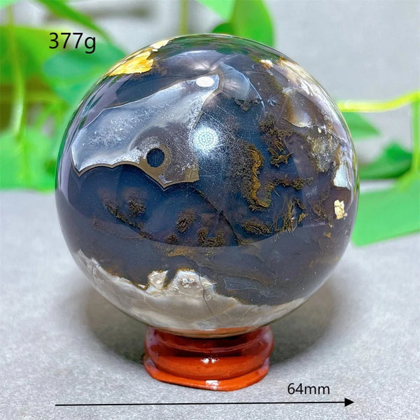 Green Fluorescent Volcanic Agate Ball-ToShay.org