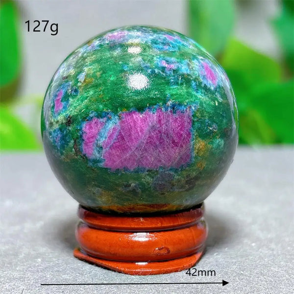 Green Ruby Zoisite Ball-ToShay.org
