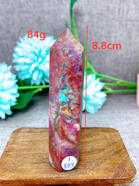 Pink Ruby Fuchsite Crystal Point-ToShay.org