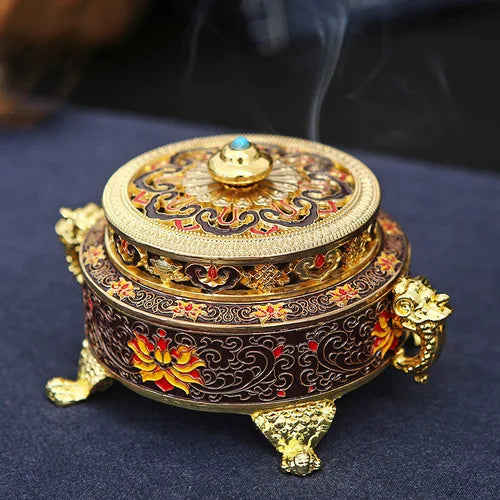 Tibetan Enamel Incense Burner-ToShay.org
