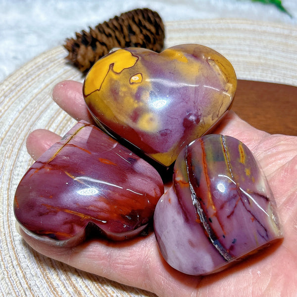 Yellow Mookaite Hearts-ToShay.org
