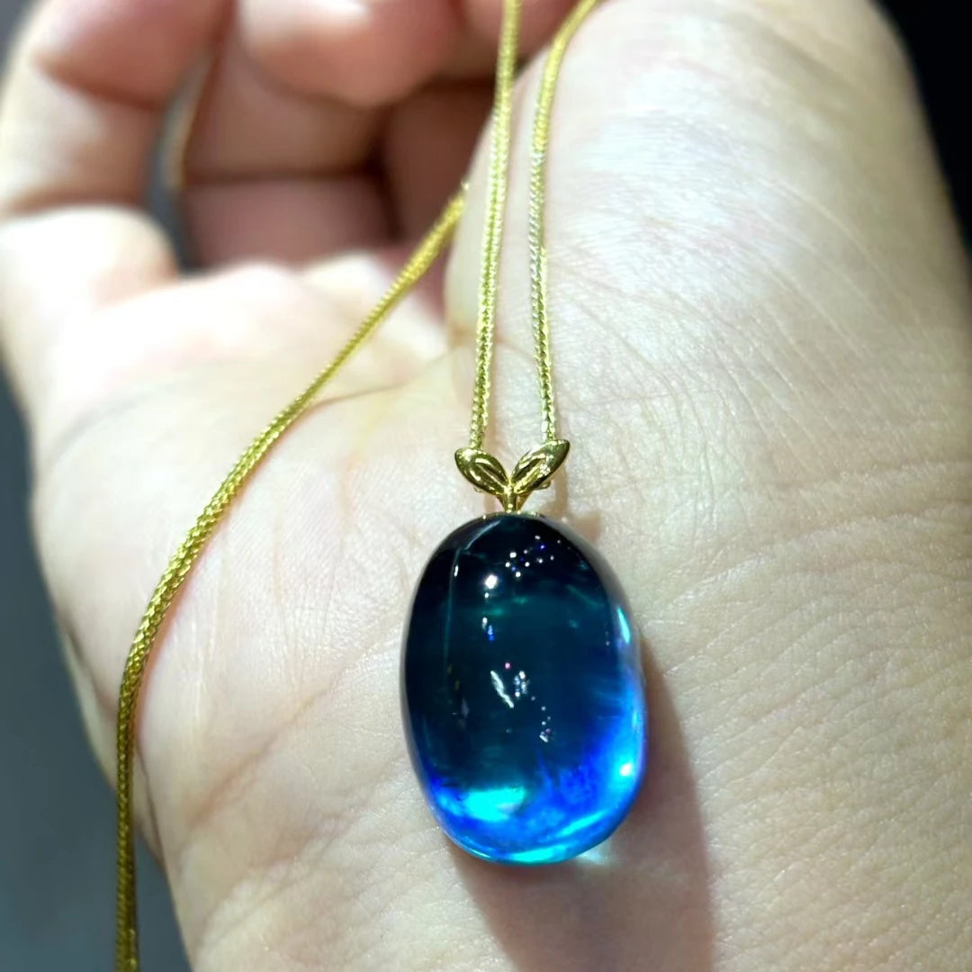 Blue Aquamarine Pendant-ToShay.org