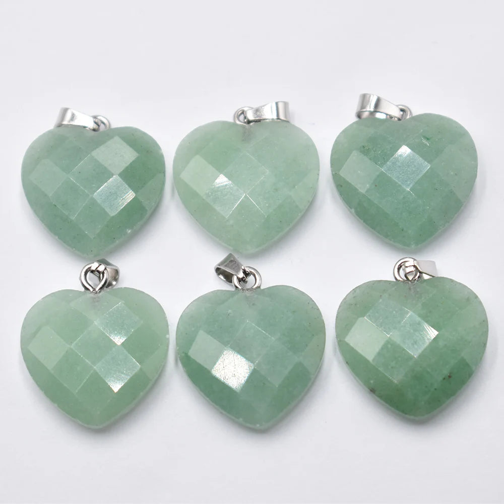 Mixed Crystal Heart Pendants-ToShay.org