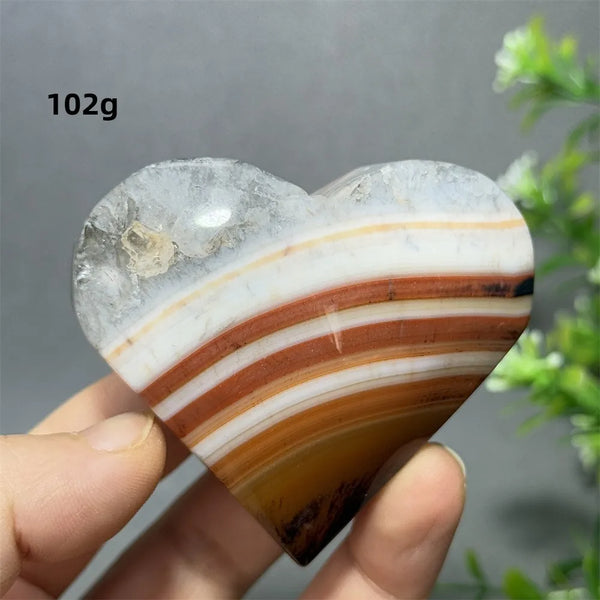 Red Striped Agate Heart-ToShay.org