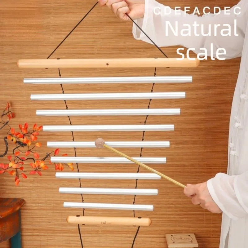 9 Tone Sound Beam Professional Rhythm Wind Chimes Portable Tubular Aluminum Wind Chime Meditation Sound Healing Hanging Bell-ToShay.org