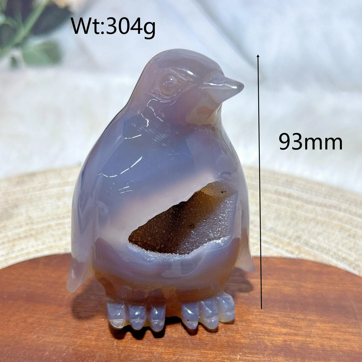 Grey Agate Geode Penguin-ToShay.org