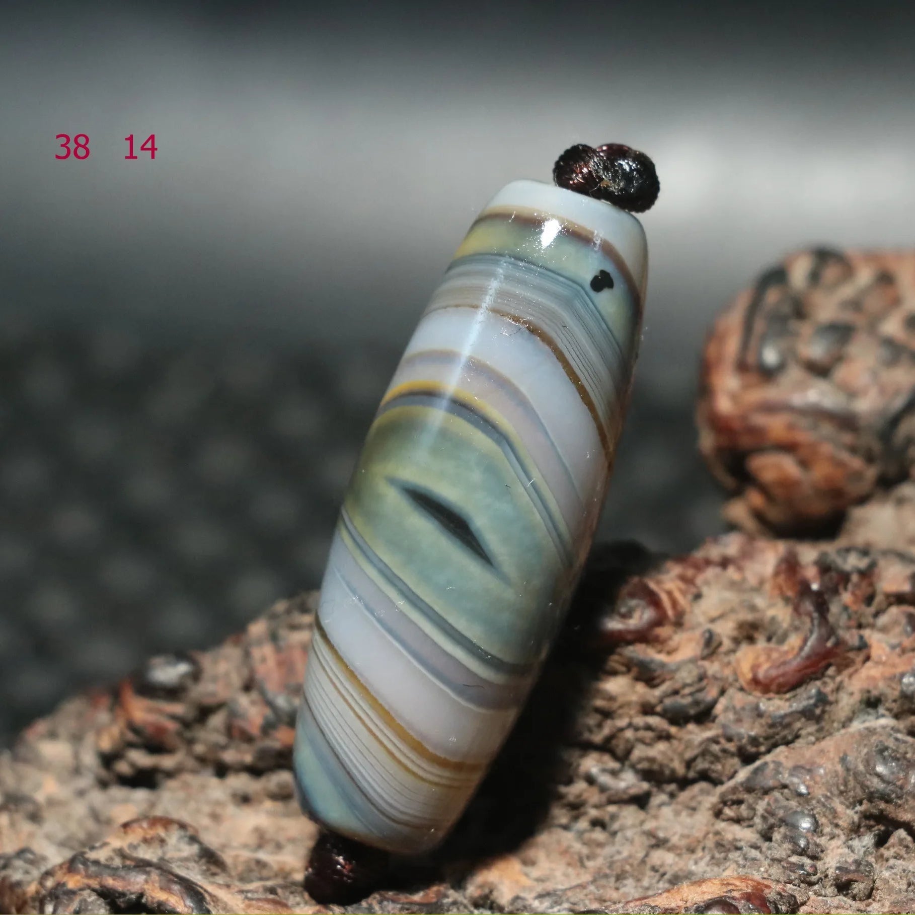 Tibetan Agate Dzi Bead-ToShay.org