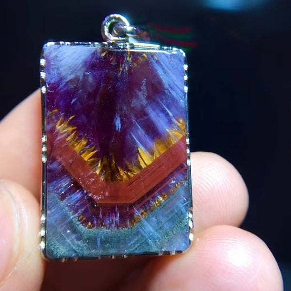 Red Auralite Cacoxenite Pendant-ToShay.org