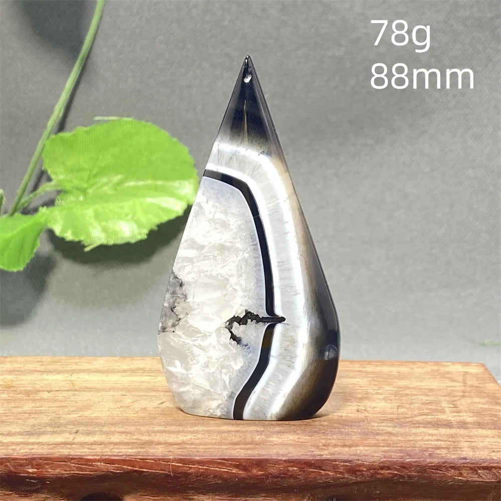 Black Striped Agate Flame-ToShay.org