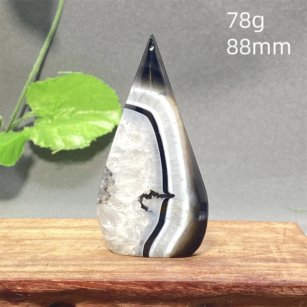 Black Striped Agate Flame-ToShay.org