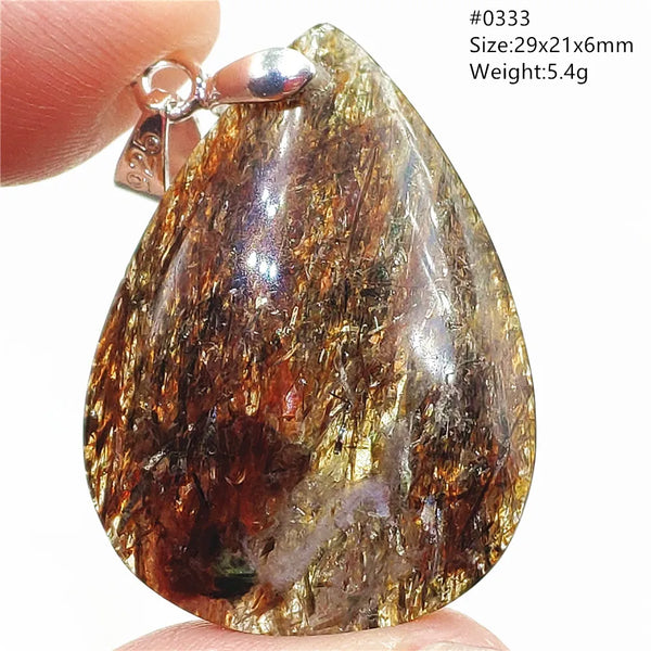 Gold Rutilated Quartz Pendant-ToShay.org