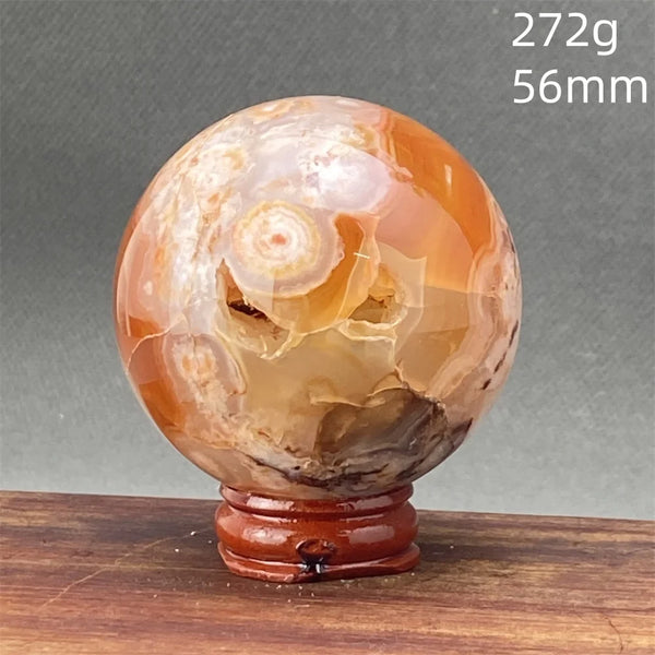 Red Cherry Blossom Agate Ball-ToShay.org