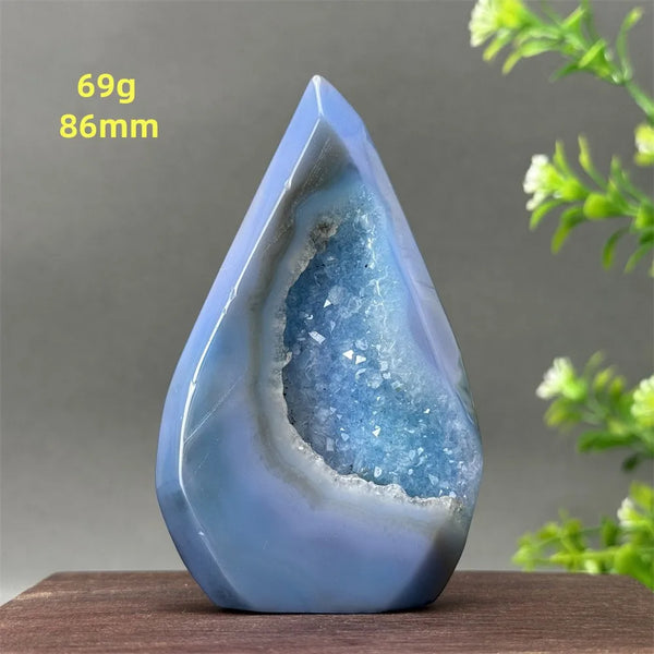 Blue Agate Geode Torch-ToShay.org