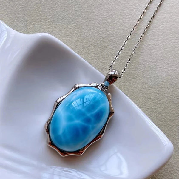Blue Larimar Pendant-ToShay.org