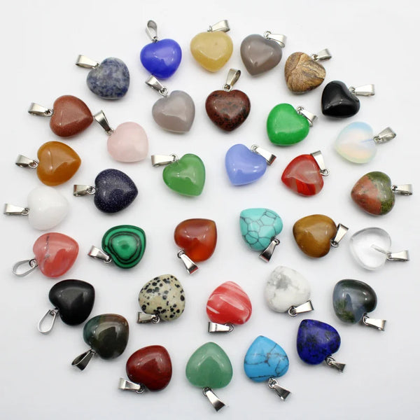 Mixed Quartz Agate Hearts-ToShay.org