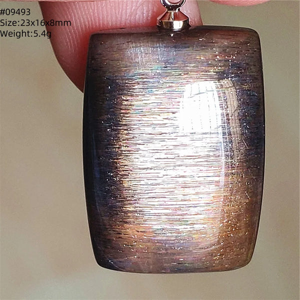 Black Sunstone Moonstone Pendant-ToShay.org