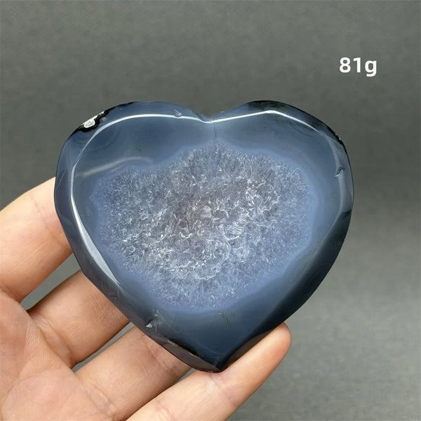 Grey Agate Geode Heart-ToShay.org