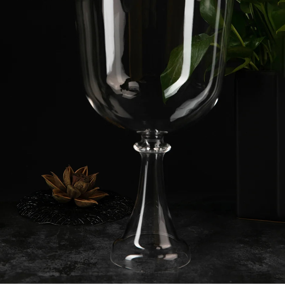 Clear Crystal Singing Chalice-ToShay.org
