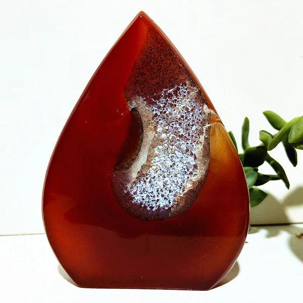 Red Agate Druzy Torch-ToShay.org
