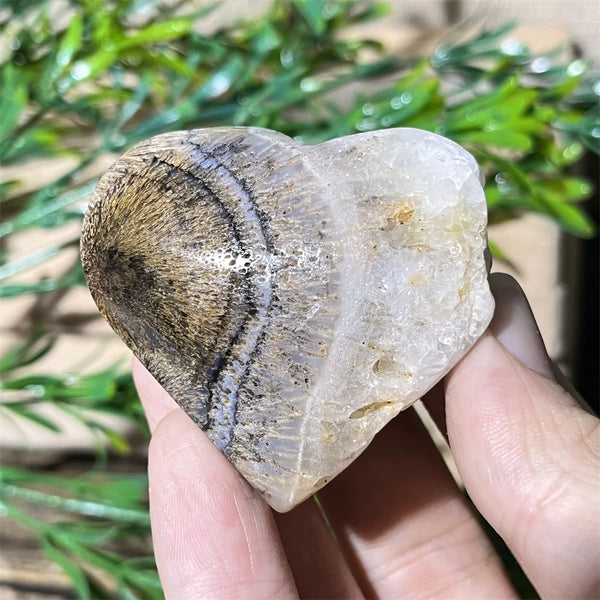 Yellow Hair Agate Heart-ToShay.org