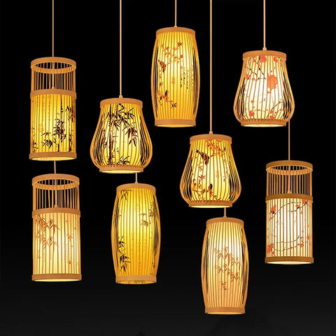 Bamboo Pendant Lamp-ToShay.org