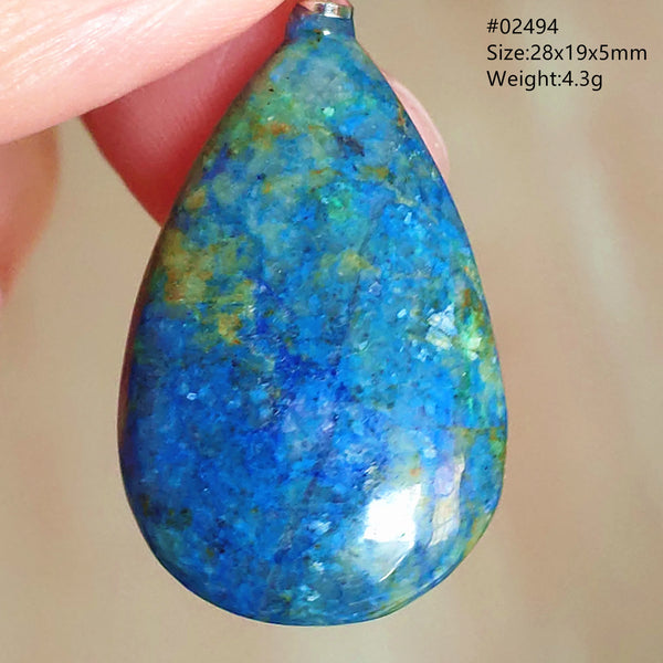 Blue Azulite Malachite Pendant-ToShay.org