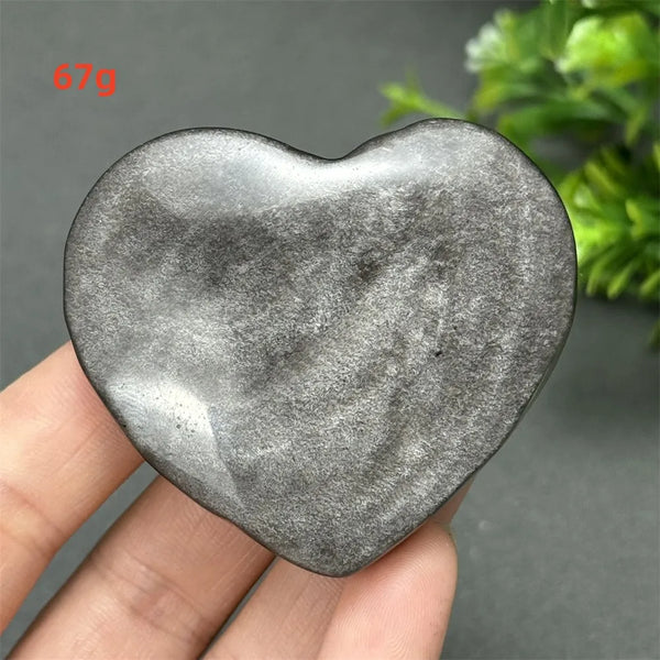 Silver Obsidian Quartz Heart-ToShay.org