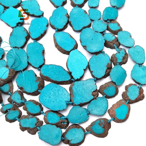 Blue Turquoise Slab Beads-ToShay.org