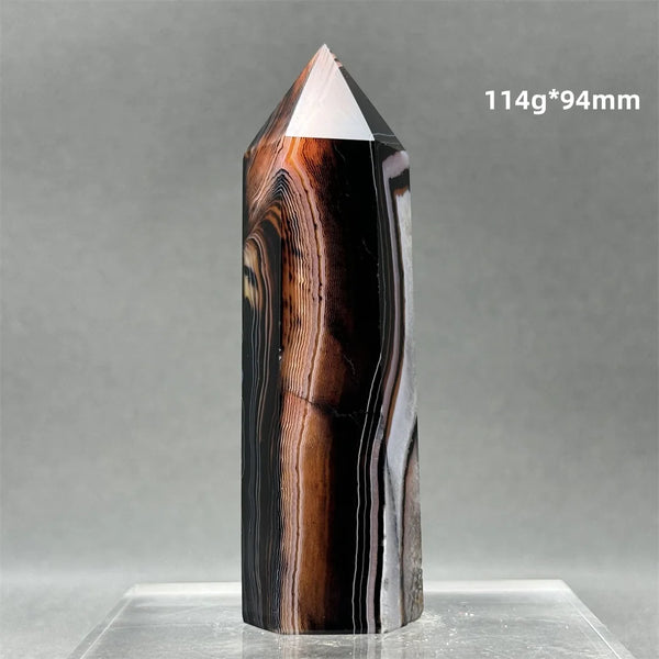Black Red Striped Agate Wand-ToShay.org