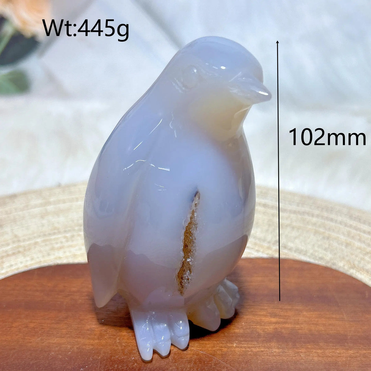 Grey Agate Geode Penguin-ToShay.org