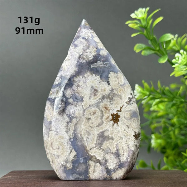 Blue Cherry Blossom Agate Torch-ToShay.org
