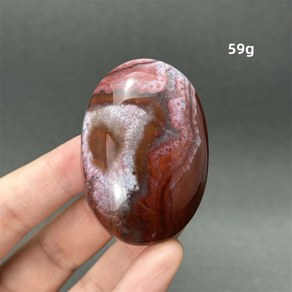 Red Agate Palm Stone-ToShay.org