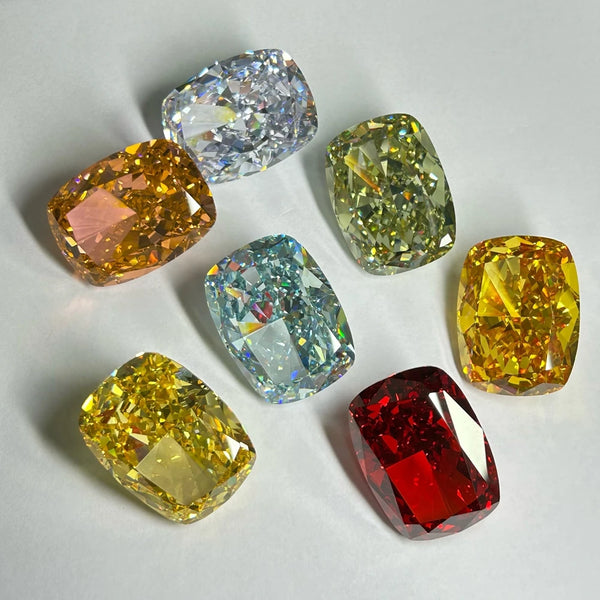 Yellow Crushed Ice Cubic Zirconia-ToShay.org