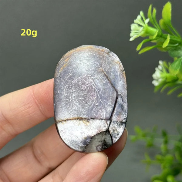 Purple Lepidolite Palm Stone-ToShay.org
