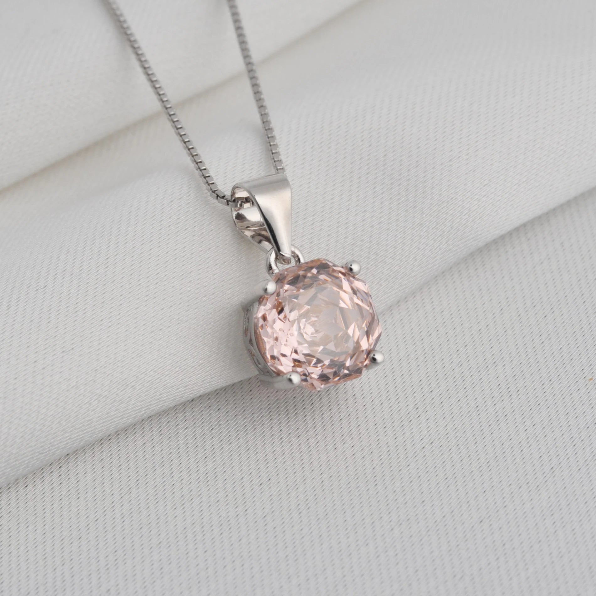 Pink Rose Cut Pendant-ToShay.org