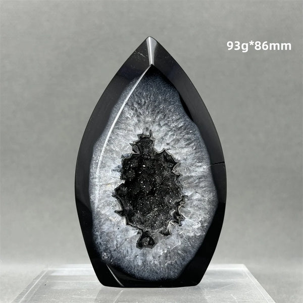 Black Agate Geode Torch-ToShay.org