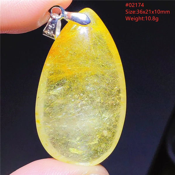 Gold Rutilated Quartz Pendant-ToShay.org